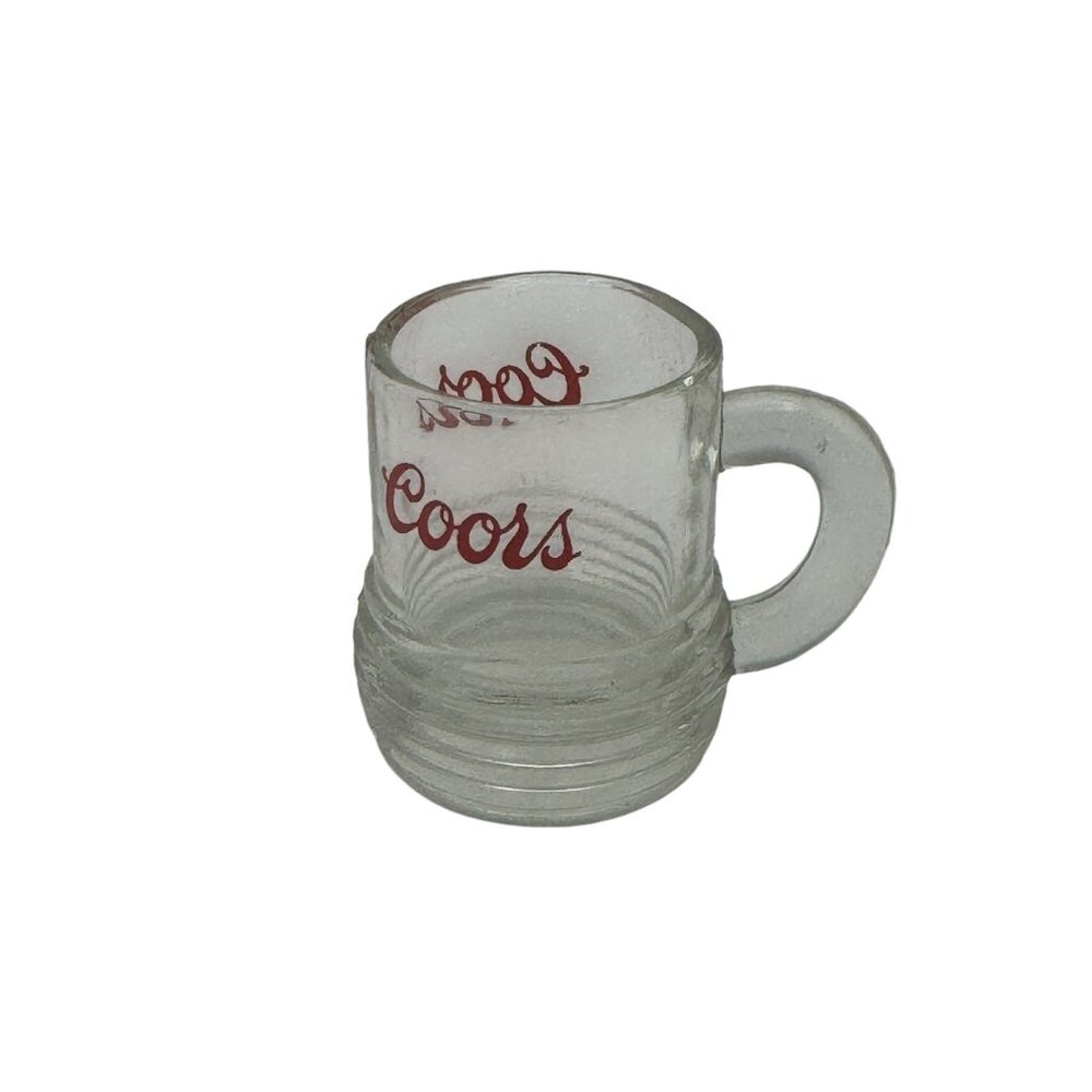 Coors Vintage Glass Shot Mug With Handle